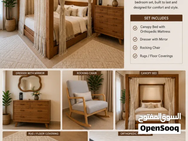 SOLID WOOD BEDROOM SET Premium Quality • Timeless Design • Built to Last