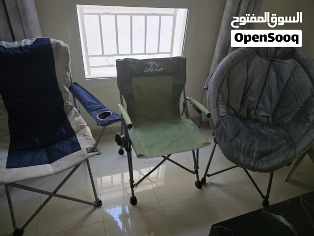 كراسي تخييم + ضوء ليد + طاولة تخييم