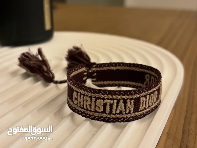 Christian Dior Plum Embroidered Bracelet