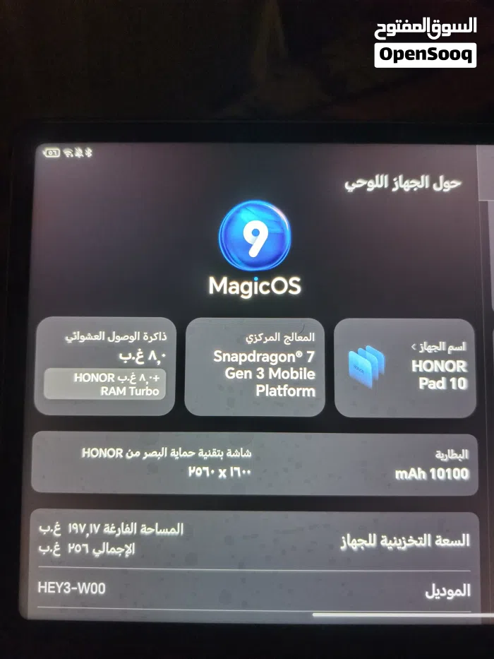 Honor ‏Other ‏256 GB ‏12 inch