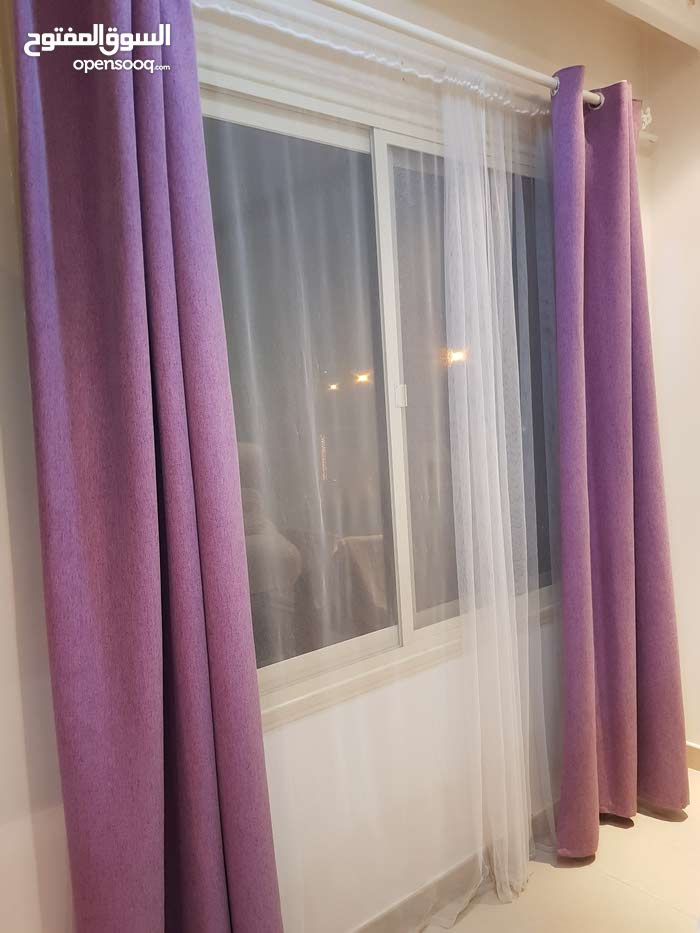 2 Pairs Of Pink Purple Curtains And Sheer Curtains 115382881