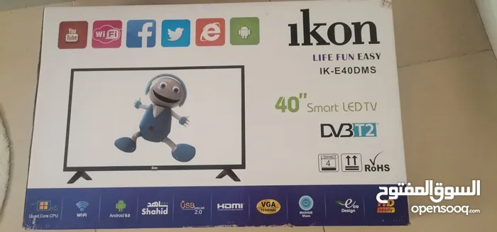 Smart tv Ikon : تلفزيون - شاشات أيكون LED : الشارقة النهدة (218819612)