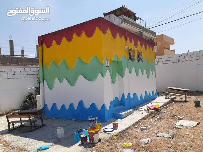 رسم جدران روضة مدرسة غرف اطفال المتر مربع 5 دينار للمدارس والروضات 
